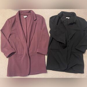 Maurices Women's Blazer Set - Black and Mauve